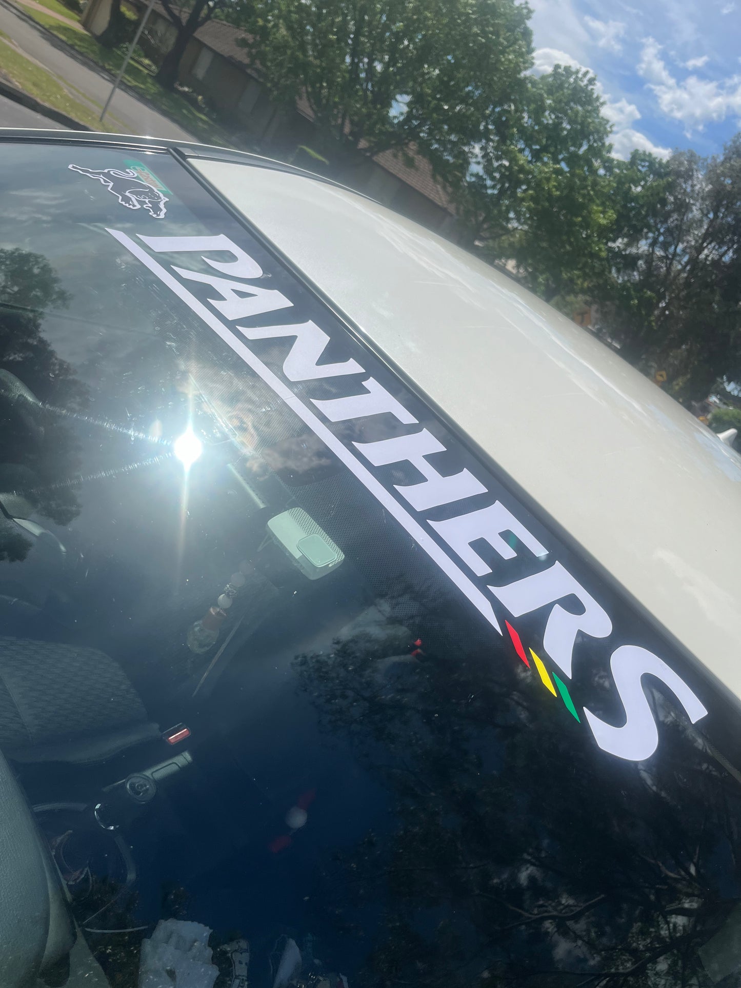 Team car windscreen stickers